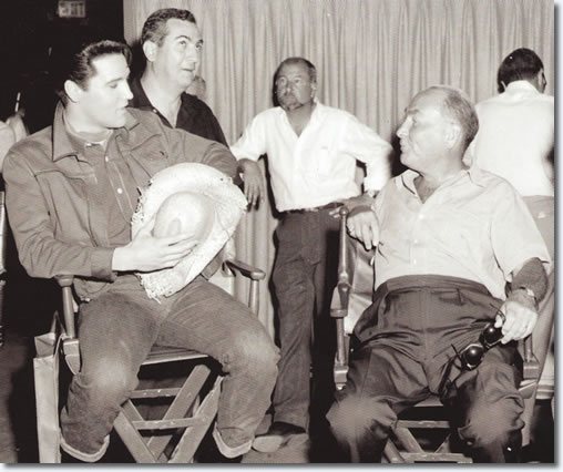 Hal Wallis and Elvis Presley on the set of Roustabout - From the book Inside Roustabout