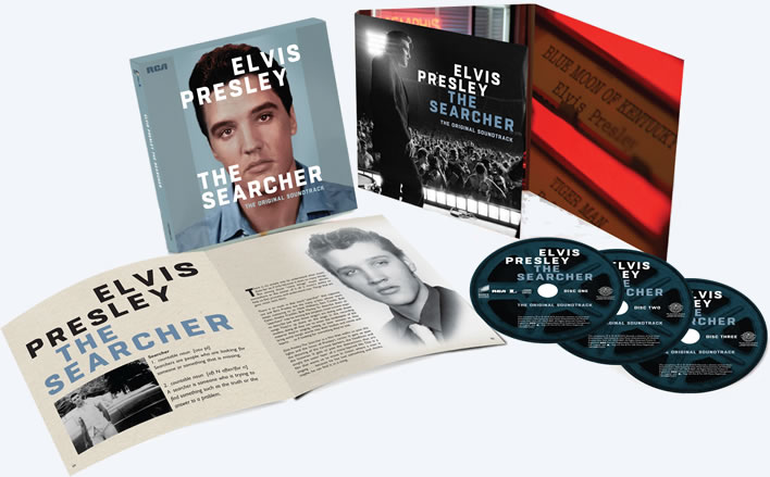 Elvis Presley: The Searcher 3 CD Deluxe 8"x 8" Box Set w/ 40 page book in slipcase.