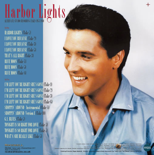 Harbor Lights: Alternate studio takes 1956 1960 Blue Vinyl LP from Rockwell Music.